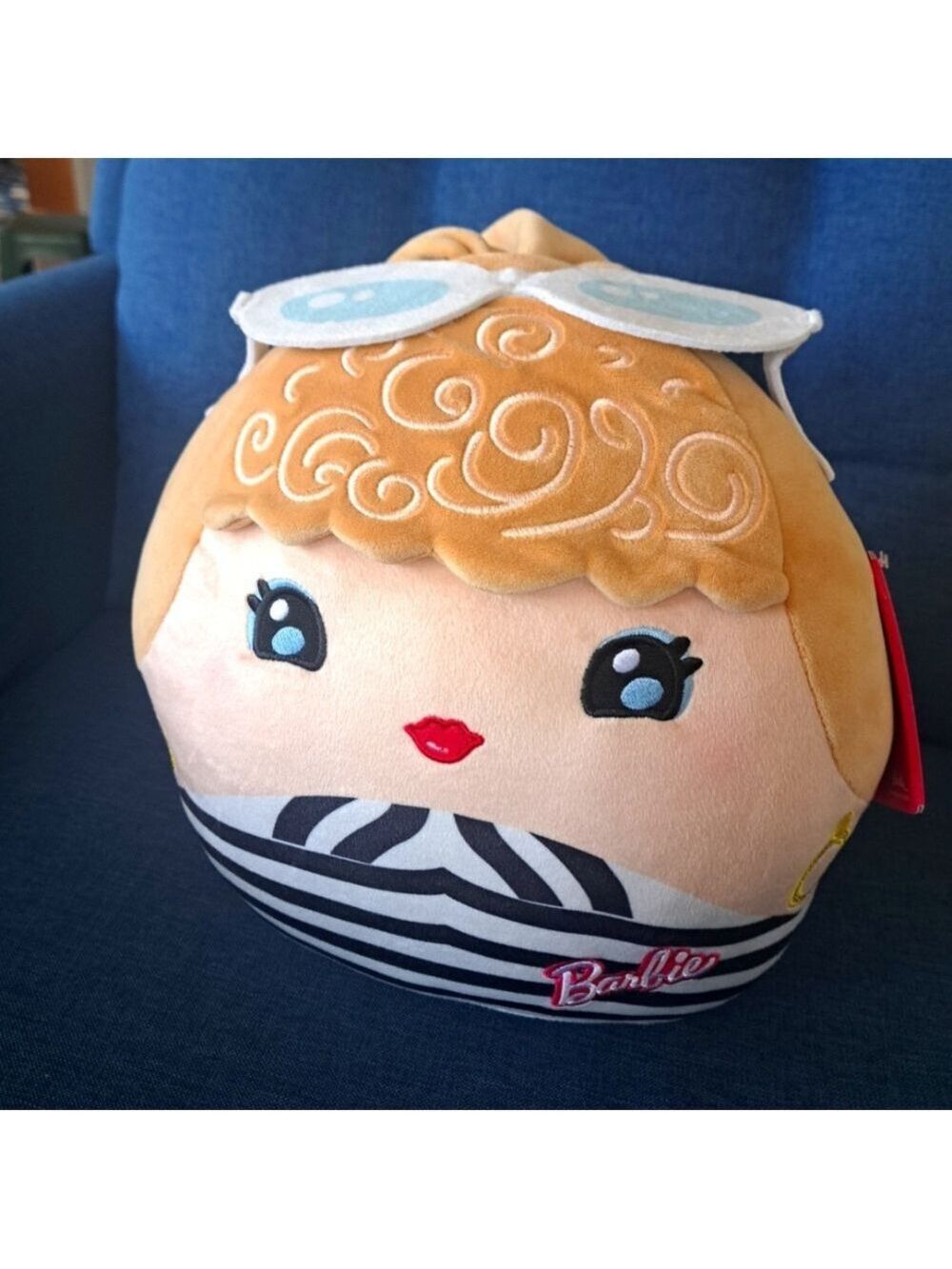 BARBIE CUUTOPIA 12" Plush SQUISHMALLOW Stuffed Toy Mattel Black White stripe
